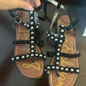 Sam Edelman black suede gladiator sandals